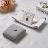 Gray Double Open Jewelry Box Wedding Ring Box Birthday Surprise Case