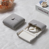 Gray Double Open Jewelry Box Wedding Ring Box Birthday Surprise Case