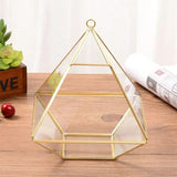 Geometric Glass Ring Jewelry Box Wedding Ring Display