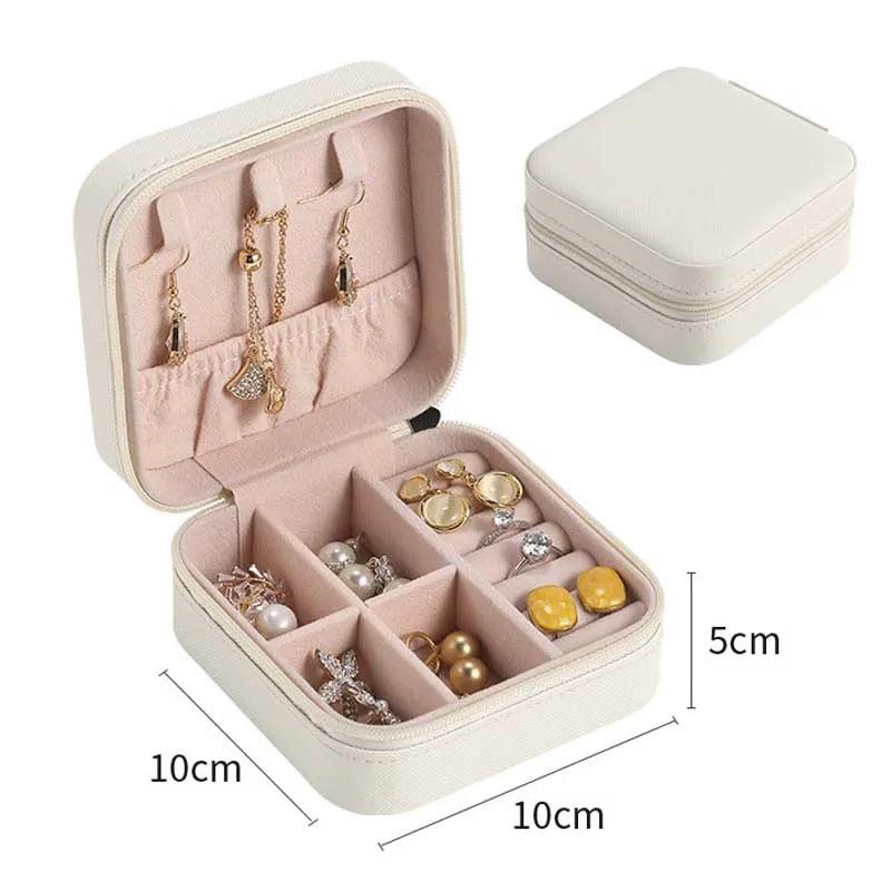 PU Jewelry Organizer Display Travel Jewelry Case Box Storage
