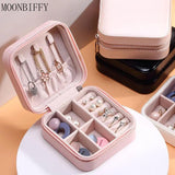 PU Jewelry Organizer Display Travel Jewelry Case Box Storage