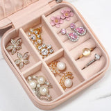 PU Jewelry Organizer Display Travel Jewelry Case Box Storage