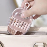 Travel Jewelry Box with 3 Grid Layer Storage Organizer