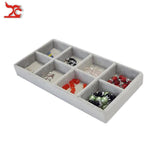Velvet Jewelry Display Tray Earring Ring Organizer 11*22CM