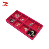 Velvet Jewelry Display Tray Earring Ring Organizer 11*22CM