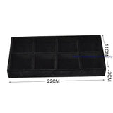 Velvet Jewelry Display Tray Earring Ring Organizer 11*22CM