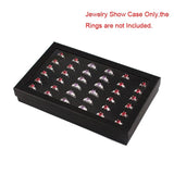 36 Slots Ring Storage Box Jewelry Organizer Holder Velvet Ring Storage Box
