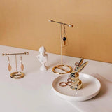 Metal Jewelry Display Stand Necklace Earrings Ring Holder