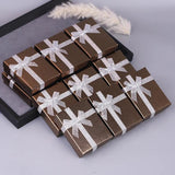 12pcs Pink Cardboard Jewelry Packaging Box - Earrings Ring Necklace Gift Wedding