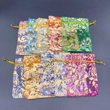 100pcs Rose Organza Gift Bag Christmas Wedding Packaging Small Mesh Sachet Bags