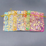 100pcs Rose Organza Gift Bag Christmas Wedding Packaging Small Mesh Sachet Bags