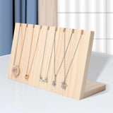Wooden L Shape Necklace Jewelry Stand Display