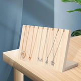 Wooden L Shape Necklace Jewelry Stand Display