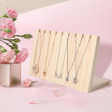Wooden L Shape Necklace Jewelry Stand Display