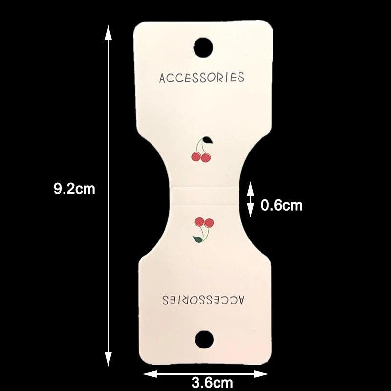 100pcs Cherry Paper Header Card for Jewelry Accessories Packaging