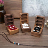 Wooden Jewelry Organizer Box with Velvet Lining
