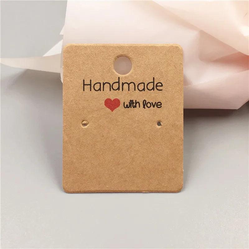100Pcs 5*4cm Jewelry Display Earring Cards Gift Tag