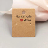 100Pcs 5*4cm Jewelry Display Earring Cards Gift Tag