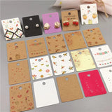 100Pcs 5*4cm Jewelry Display Earring Cards Gift Tag