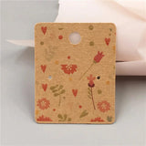 100Pcs 5*4cm Jewelry Display Earring Cards Gift Tag