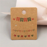 100Pcs 5*4cm Jewelry Display Earring Cards Gift Tag