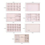 Portable Velvet Jewelry Ring Display Organizer Box
