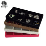 Velvet Jewelry Display Tray 8 Grids Organizer Box