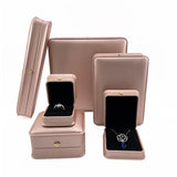Crown Buckle Rose Brushed PU Leather Jewelry Packing Box