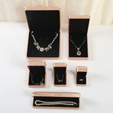 Crown Buckle Rose Brushed PU Leather Jewelry Packing Box