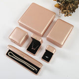 Crown Buckle Rose Brushed PU Leather Jewelry Packing Box