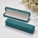 Green PU Leather Jewelry Box Crown Buckle Necklace Set