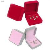Red Velvet Wedding Ring Box Jewelry Holder