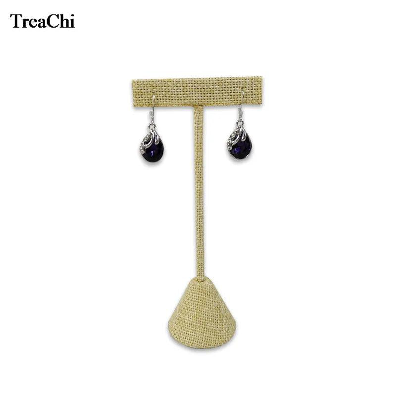 Linen Earring Jewelry Display Rack Stud Organizer