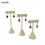 Linen Earring Jewelry Display Rack Stud Organizer