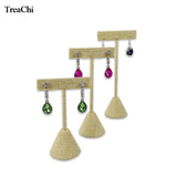 Linen Earring Jewelry Display Rack Stud Organizer