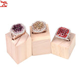 3 Pcs Wooden Ring Jewelry Display Stand Holder Organizer