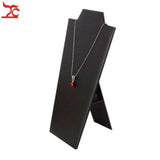 Foldable PU Necklace Rack Wooden Necklace Display Pendant Storage Organizer
