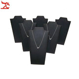 Foldable PU Necklace Rack Wooden Necklace Display Pendant Storage Organizer
