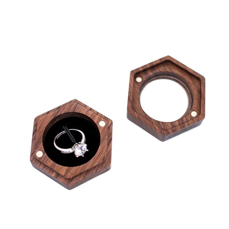 Personalized Rustic Wedding Ring Box Bride Groom Name Date Holder