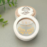 Personalised Wedding Ring Bearer Box Rustic Jewelry Holder