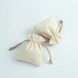 10Pcs Natural Cotton Jute Bags Gift Drawstring Pouches Jewelry Storage Bags