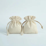 10Pcs Natural Cotton Jute Bags Gift Drawstring Pouches Jewelry Storage Bags