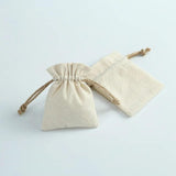 10Pcs Natural Cotton Jute Bags Gift Drawstring Pouches Jewelry Storage Bags