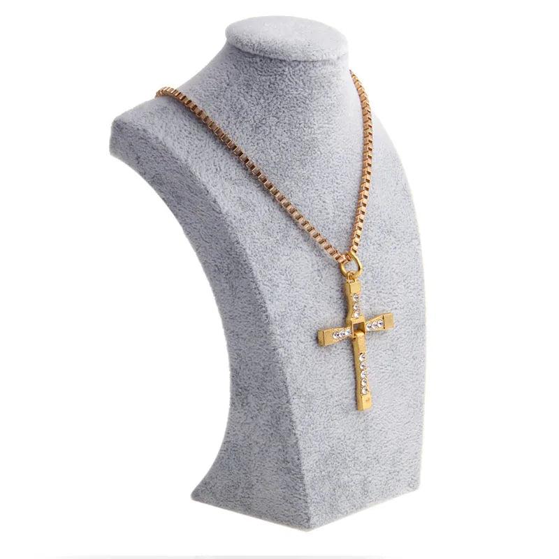 Velvet Bust Jewelry Necklace Pendant Display Stand Holder