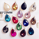Colorful Water Drop Crystal Charms for DIY Jewelry Making