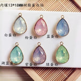 Colorful Water Drop Crystal Charms for DIY Jewelry Making
