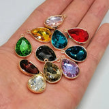 Colorful Water Drop Crystal Charms for DIY Jewelry Making