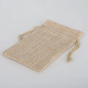10pcs 15x20cm Linen Drawstring Bag Jewelry Bag Gift Pouch