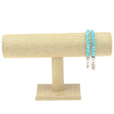 FANSHU Linen Bracelet Display Chain Watch T-Bar Rack Jewelry Display Organizer