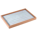 Bamboo Jewelry Organizer Display Tray Stackable Case